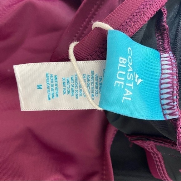 NEW NWT COASTAL BLUE Wrap Halter One Piece Swimsuit MEDIUM - Picture 7 of 9